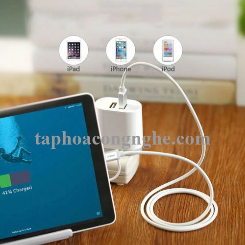 Ugreen 30891 0.5M màu Đen Cáp sạc đa năng USB sang MicroUSB + Lightning US165 30030891